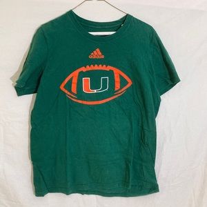 Adidas University of Miami Hurricanes Football t shirt The U size s pre loved